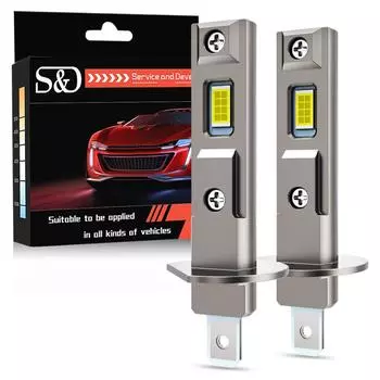 2 шт. 25000LM H1 H3 светодиодные лампы для фар Mini Canbus H1 светодиодные лампы 40 Вт CSP для автомобильных фар без вентилятора DRL свет авто диодные противотуманные фары 12 В 6000 К белые H1