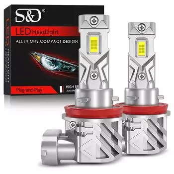 2 шт. 25000LM H8 H9 H11 светодиодные фары Canbus 9005 HB3 9006 HB4 H16(Япония) CSP светодиодные лампы для фар без вентилятора противотуманные фары автолампы 6000K белые 12 В 9006 HB4