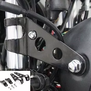2 шт. 28-45 мм универсальные кронштейны для крепления фары мотоцикла вилка-ушко Chopper держатель фары регулировка крепления вилки двигателя для Harley