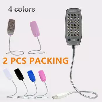 2 шт. 28 светодиодов ПК USB светодиодная настольная лампа регулируемая лампа для чтения с выключателем ночники зарядка гибкие для учебы освещение 1 PCS