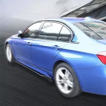 2 шт. 2,2 м универсальные юбки, черные трехсекционные боковые разветвители для автомобилей