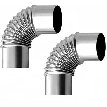 2 шт. 2,36 дюйма 90 градусов из нержавеющей стали дымоходное колено для наружной дровяной печи, аксессуары для походной печи 2pcs