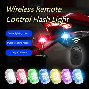 2 шт. 2.4G пульт дистанционного управления светодиодные стробоскопы для автомобиля 7 цветов мигающий задний фонарь предупреждение о столкновении мигающий индикатор 2PCS