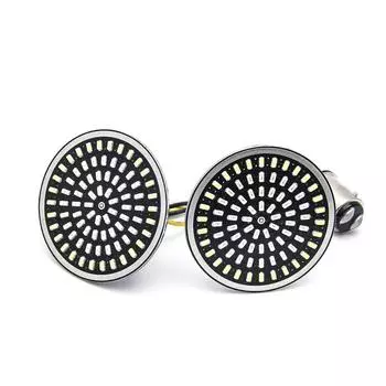 2 шт. 2-дюймовая светодиодная панельная лампа, белая/янтарная, указатель поворота, панельная лампа, предупреждающий свет 1156 1157, пуля, фара, аксессуар для мототехники