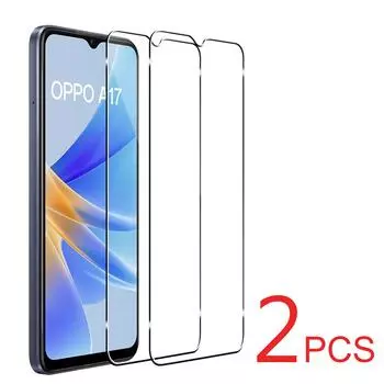 2 шт. 2 шт. стекло для чехлов OPPO A17 A17K A 17 K 17K, закаленное стекло на OPPOA17 A17 OPPO A17, 6,56-дюймовый защитный экран, защитная пленка OPPO A17K белый