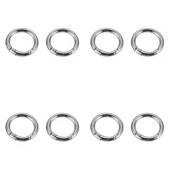2 шт. 2 см металлические круглые триггерные кольца DIY аксессуары сплав для сумки (Серебряный)