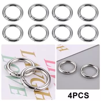 2 шт. 2 см металлические круглые триггерные кольца DIY аксессуары сплав для сумки (Серебряный) ?
