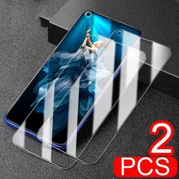 2 шт. 2 упаковки закаленного стекла для Huawei Honor 9 10 10i 20 Pro 9X 8X 8 7C Защитная пленка для экрана Honor 8 белый