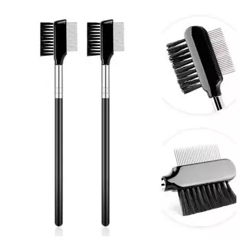 2 шт. 2 в 1 щеточка для волос с УФ-лампой - двойная функция, гладкая щетка-расческа для ухода за волосами, бровями и ресницами, а также для макияжа 2 Pcs