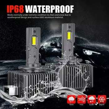 2 шт. 30000LM D1S D3S фара 35 Вт D2S D2R D4S D4R D5S D8S светодиодные лампы Canbus авто светодиодные лампы для автомобильных фар 6000K Plug&Play