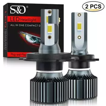 2 шт. 30000LM H4 H7 Led 3570 CSP H1 H8 H11 H16 9005 HB3 9006 HB4 H27 880 881 Лампа для автомобильных фар Canbus Авто Турбо Лампа 12 В 24 В 6000 К Белый H1