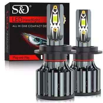 2 шт. 30000LM H7 светодиодные фары H1 H4 Led Canbus H8 H11 9005 HB3 9006 HB4 9004 9007 H13 светодиодные лампы дальнего/ближнего света 3570 CSP автомобильный комплект турбо противотуманные фары 12 В 9006 HB4