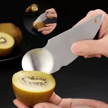 2 шт. 304 пищевая нержавеющая сталь ложка для киви зубчатая ложка для чистки киви авокадо инструмент для резки мяса кухонные принадлежности