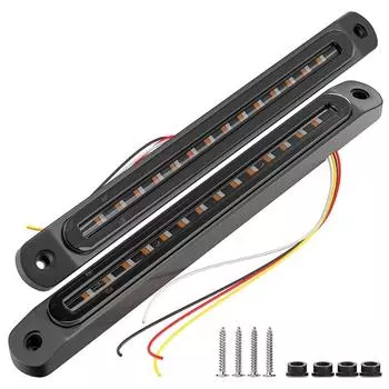 2 шт. 30 светодиодов, задний фонарь для прицепа, тормозной стоп, указатели поворота, DRL в сборе, водонепроницаемая полоса, лампа для грузовика, автофургона, UTV