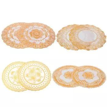 2 шт 30см x 30см салфетки для стола золотые салфетки для обеденного стола для свадебной вечеринки Style 01