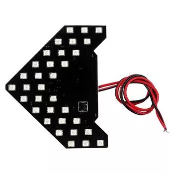 2 шт. 33 SMD автомобильные светодиодные указатели поворота в форме желтой стрелки, универсальные лампы указателей поворота, источник света, светодиодная панель, боковое зеркало жёлтый