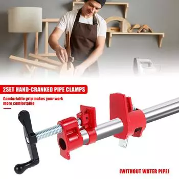 2 шт. 3/4-дюймовый набор зажимов для склеивания деревянных труб, регулируемый вертикальный тип и ручной тип, прочный зажим для дерева 2PCS