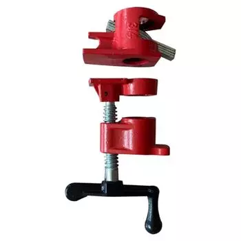 2 шт. 3/4 зажим для труб, крепёж для тяжелых условий эксплуатации, ручная рукоятка, эргономичная ручка, чугун, дерево, зажим для склеивания труб