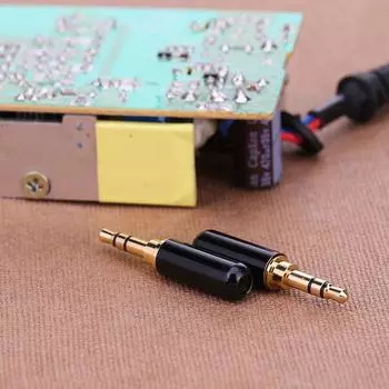 2 шт. 3,5 мм 3-контактный штекер аудиоразъема для стереонаушников DIY-разъемы AU