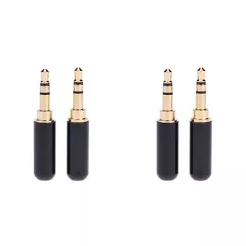 2 шт. 3,5 мм 3-полюсный штекер аудиоразъема для стереонаушников DIY разъемы