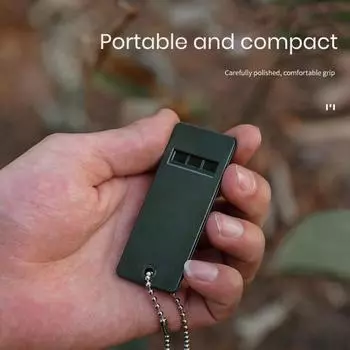 2 шт. 3-частотный свисток с брелком, свисток для выживания с высоким децибелом, кемпинг, пеший туризм, аварийный свисток для выживания, уличные инструменты 2pcs