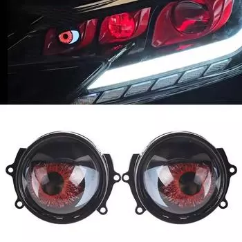 2 шт. 3-дюймовые линзы Devil Eyes для 12-вольтовых автомобильных WIFI-контроллеров, комплекты для модернизации фар, автомобильные аксессуары