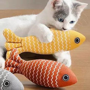 2 шт/3 шт плюшевая имитация рыбы питомец кошка игрушка для прорезывания зубов у кошек принадлежности для кошек игрушка-рыба