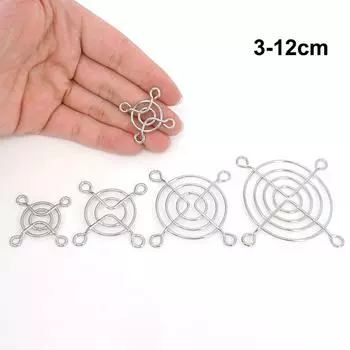 2 шт. 3 см, 4 см, 8 см, 12 см, вентилятор охлаждения постоянного тока, защита металлического гриля, металлическая сетка для компьютера, сетка для вентилятора 30 мм, 40 мм, 50 мм, 60 мм, 70 мм, 80 мм, 120 мм 4cm