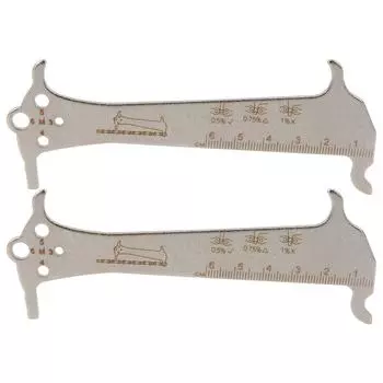 2 шт. 3 в 1 многофункциональный индикатор износа цепи велосипеда измерительная линейка инструмент