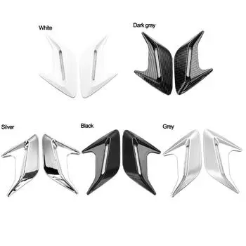 2 шт. 3D боковое вентиляционное отверстие для автомобиля, наклейка на крыло, авто моделирование, воздухозаборник, декоративная акула, жабры, воздухозаборник, капот, декор автомобиля, модификация белый