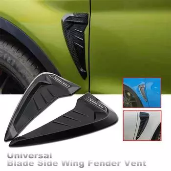 2 шт. 3D Черный Универсальный Накладка на Вентиляционное Отверстие Бокового Крыла Автомобиля Наклейка Левая+Правая