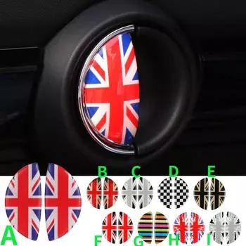 2 шт. 3D кристаллическая эпоксидная наклейка для салона автомобиля с ручкой для B + W MINI Countryman, Стайлинг автомобиля A