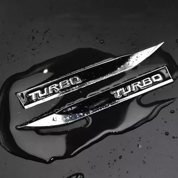 2 шт. 3D металлический сплав турбо логотип боковое крыло эмблема значок наклейка наклейка автомобильный стиль для Seat FR Leon Ibiza Altea Cupra Exe чёрный