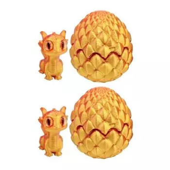 2 шт. 3D-печатная фигурка яйца дракона с подвижными суставами, фигурка дракона, фиджет-игрушка, яйцо дракона с сочлененным драконом внутри, украшение 2pcs