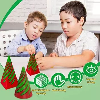 2 шт. 3D-печатная спиральная конусная игрушка невозможная пирамида проходная скульптура вихревая нить иллюзия