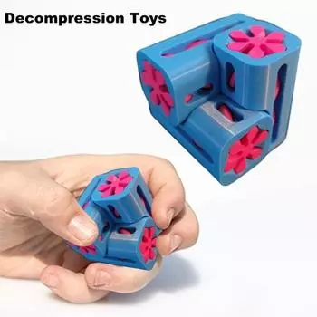 2 шт. 3D спиральная игрушка для снятия стресса тройная спираль головоломка игрушки спиральный фиджет жёлтый/чёрный