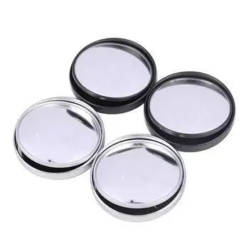 2 шт. 3R-036 Наклеиваемое выпуклое зеркало заднего вида для слепых зон с регулируемым широким углом обзора чёрный