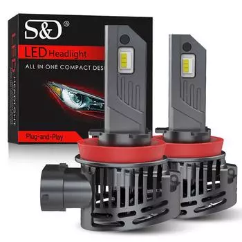 2 шт. 40000LM H7 светодиодные фары Canbus H8 H11 9005 HB3 9006 HB4 9012 Hir2 светодиодные лампы 4060 CSP дальний ближний свет автомобильные лампы 120 Вт 12 В 6500 К авто фары H7