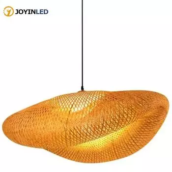 2 шт 40/50/60 см ручной работы креативный ротанговый плетеный дизайн бамбуковый плетеный абажур люстра подвесной светильник для деревенского домашнего декора 2PCS