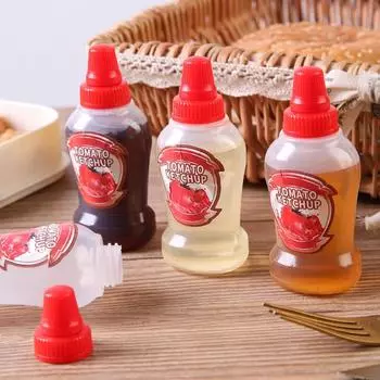 2 шт. 40 мл мини-бутылочка для соуса многоразового использования кетчуп мед салат контейнеры бутылки портативные банки для соуса хранение заправки диспенсеры