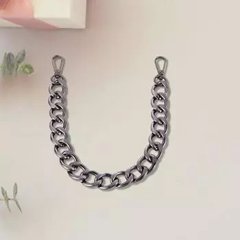 2 шт. 40 см панк металл толстая цепь сумка плечевой ремень DIY ручки сумки (черный)