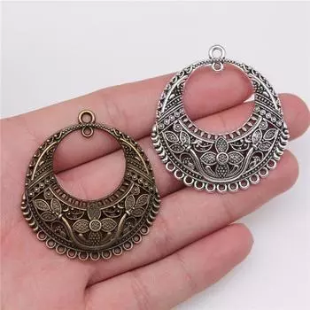 2 шт. 42x46 мм, серьги-подвески для изготовления ювелирных изделий, античное серебро, цвет, античная бронза, серьги-соединители, подвески In The Title античный бронзовый