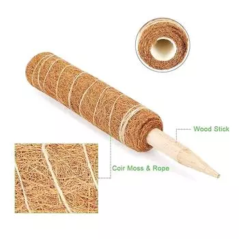 2 шт., 450 мм, тотемный столб из кокосового волокна, моховая палка, волокно, поддержка растений, тотемный столб для растений 2Pcs