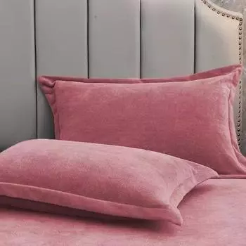 2 шт. 48x74 см наволочка однотонная осенне-зимняя фланель теплая плюс бархатная наволочка наволочка для подушки в спальню 48X74cm 2PCS Pillowcases