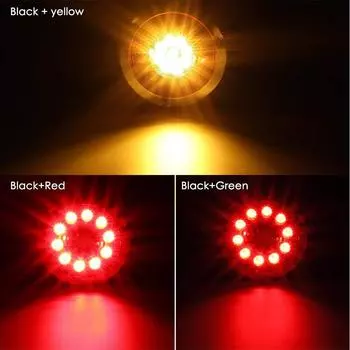2 шт. 4,3 круглые 19 светодиодов для грузовиков, прицепов, тормозов, стоп-сигналов, указателей поворота, задних фонарей, боковых габаритных огней для универсальных автомобилей, караванов, транспортных средств