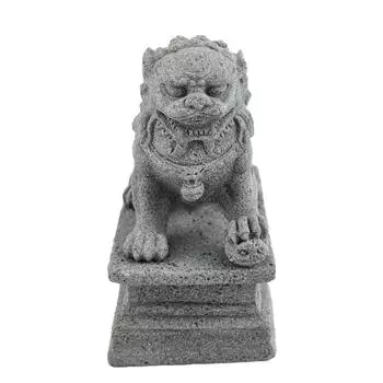 2 шт. 4,5*2,2*3 см Мини-каменный лев в китайском стиле Статуя льва Настольный Фэн-шуй Микро Ландшафтный Декор Бонсай Декор Города львов