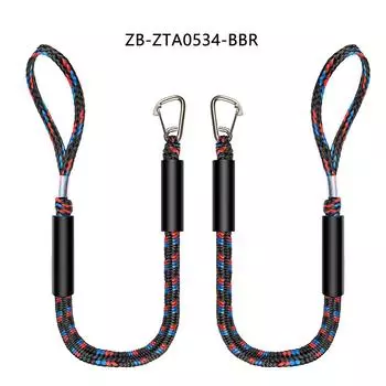 2 шт. 4-футовых швартовых троса-амортизатора с крюком для лодки, гидроцикла, понтона, каяка, водного транспорта