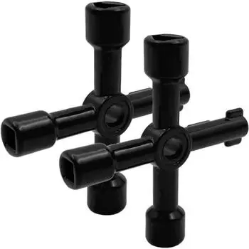 2 шт. 4-ходовой многофункциональный ключ, универсальный ключ 4 в 1, треугольный квадратный ключ из нержавеющей стали для шкафа лифта клапана счетчика воды и газа one-size серебряный