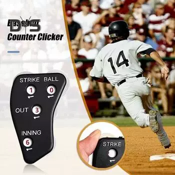 2 шт. 4-колесный бейсбольный судья-кликер, черный судья-индикатор, снаряжение для бейсбольных аутов, иннингов, мячей, счетчик ударов, кликер для рефери 2pcs