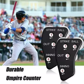 2 шт. 4-колесный бейсбольный судья-кликер, черный судья-индикатор, снаряжение для бейсбольных аутов, иннингов, мячей, счетчик ударов, кликер для рефери 2pcs